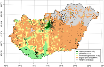 Potential distribution of invasive tiger mosquitos